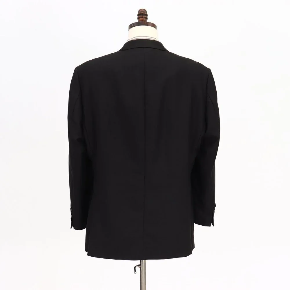 Calvin Klein 50R Black Solid 2-Button Sport Coat Blazer Jacket P380